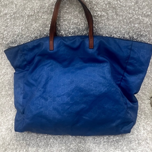 GUCCI GG Canvas Tote Bag Blue - Picture 1 of 16